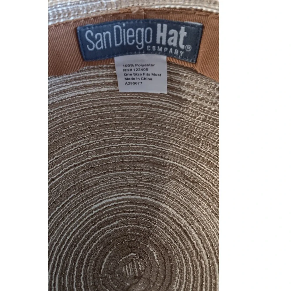 San Diego Hat Company Beige Wide Brim Sun Hat with Chin Cord